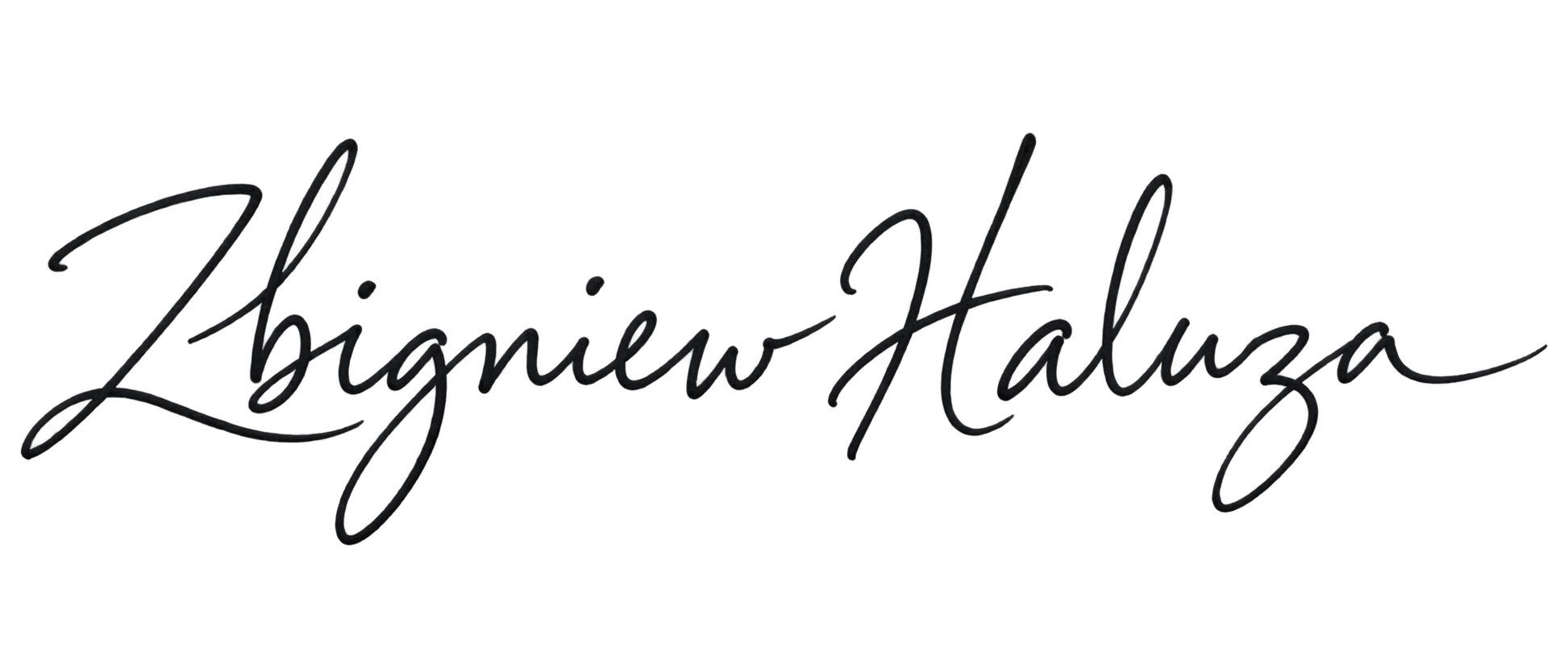 Handschriftlicher Schriftzug Zbigniew Haluza